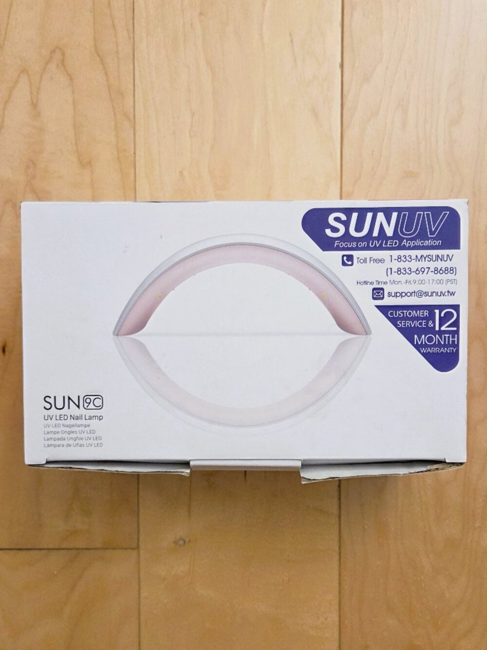 SUNUV 9C UV LED Application Nail Lamp Corded in Box In good pre-loved condition.